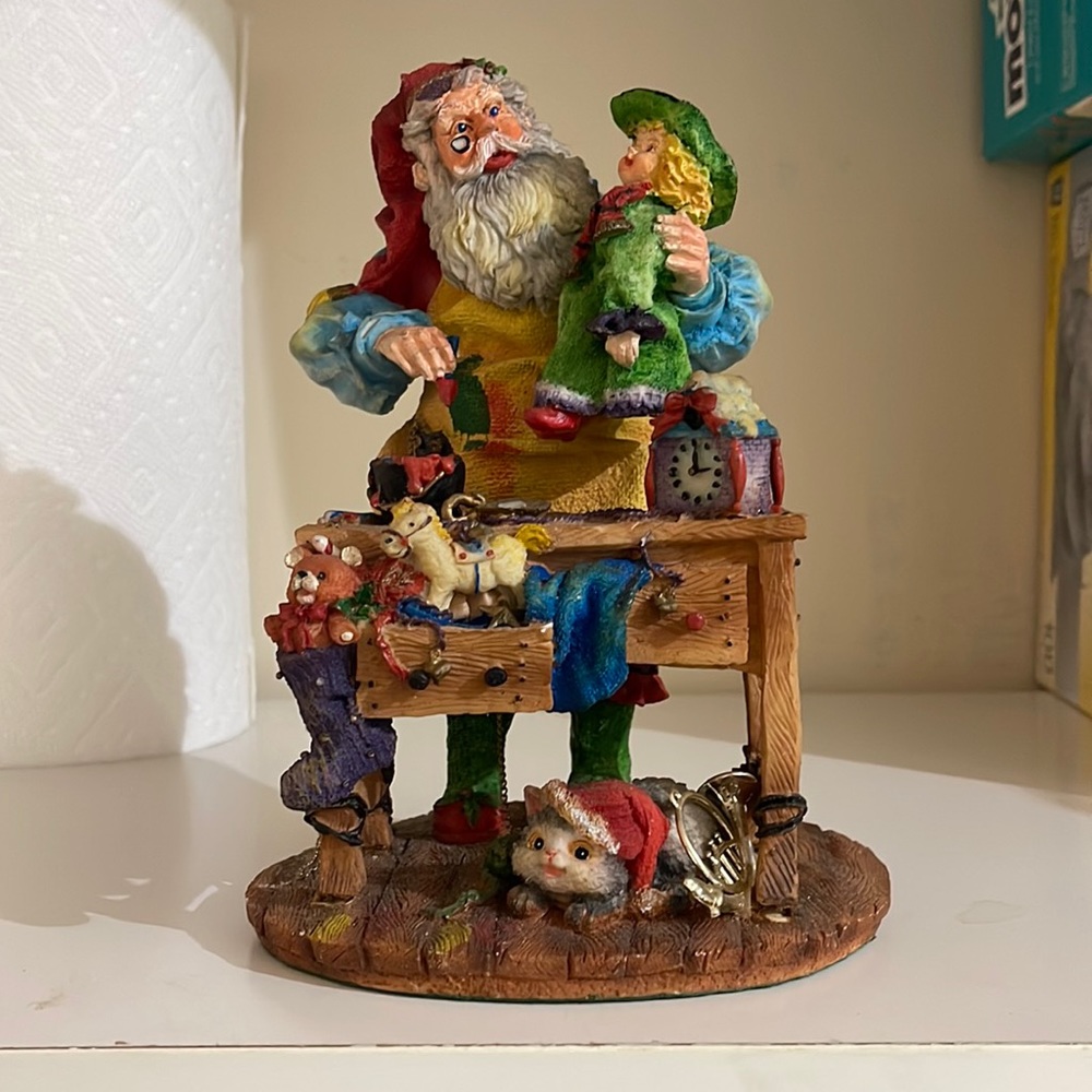 Princeton Galleries Christmas Santa Workshop figure sculpture